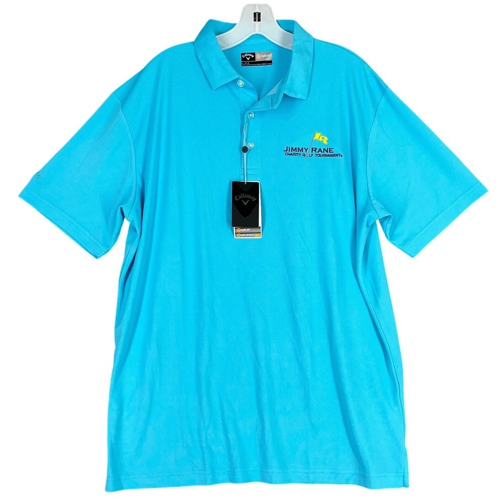 Callaway Shirt Mens Large‎ Blue Polo Optidri Performance Golf Nwt Embroidered